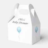 Modern blauw ballonjongen Baby shower Bedankdoosjes (Voorkant Zijde)