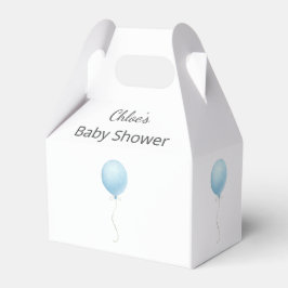 Modern blauw ballonjongen Baby shower Bedankdoosjes
