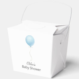 Modern blauw ballonjongen Baby shower Bedankdoosjes