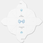 Modern blauw ballonjongen Baby shower Bedankdoosjes (Ongevouwen)