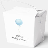 Modern blauw ballonjongen Baby shower Bedankdoosjes (Achterkant)