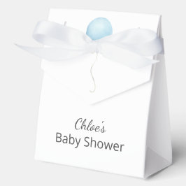 Modern blauw ballonjongen Baby shower Bedankdoosjes