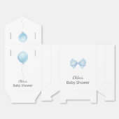 Modern blauw ballonjongen Baby shower Bedankdoosjes (Ongevouwen)