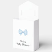 Modern blauw ballonjongen Baby shower Bedankdoosjes (Open)
