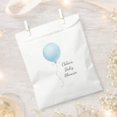 Modern blauw ballonjongen Baby shower Bedankzakje (Geknipt)