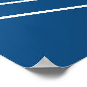Modern Blauw Bruiloft Welkom Poster (Hoek)