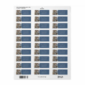 Modern Blauw Christelijk Vrolijk Kerstfeest Etiket (Full Sheet)