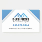 Modern Blauw Dak Huis Logo Vastgoed Post-it® Notes (Voorkant)