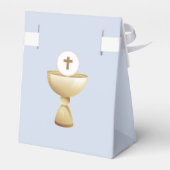 Modern Blauw Eerste Heilige Communie Bedankdoosjes (Achterkant)