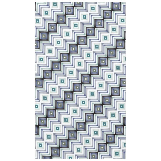 Modern blauw en Blauwgroen tafelkleed (Voorkant)