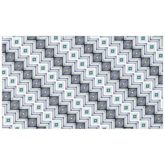 Modern blauw en Blauwgroen tafelkleed (Voorkant (Horizontaal))