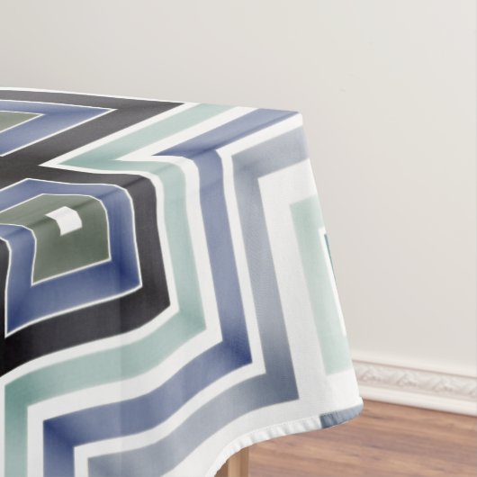 Modern blauw en Blauwgroen tafelkleed (Voorbeeld)