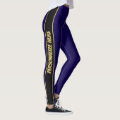 Modern blauw en goud aangepaste tekst leggings (Rechts)