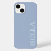 Modern blauw en grijs initiaal minimaal hedendaags Case-Mate iPhone case (Achterkant)