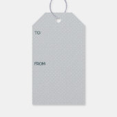 Modern blauw en groen kerstboom cadeau Label Cadeaulabel (Achterkant)