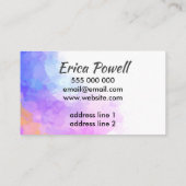 modern blauw en paars ontwerp voor abstracte water visitekaartje (Achterkant)