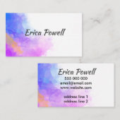modern blauw en paars ontwerp voor abstracte water visitekaartje (Voorkant / Achterkant)