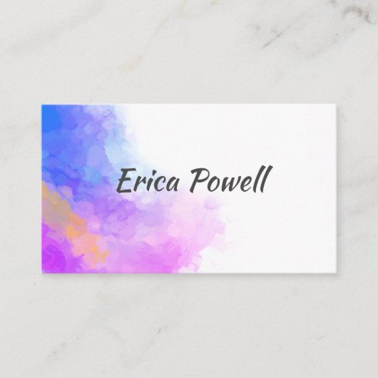 modern blauw en paars ontwerp voor abstracte water visitekaartje (Voorkant)