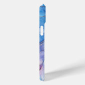 Modern Blauw en Paarse gemarmerde naam Case-Mate iPhone Case (Achterkant / Rechts)