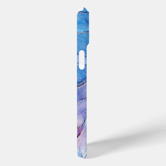 Modern Blauw en Paarse gemarmerde naam Case-Mate iPhone Case (Achterkant / Rechts)