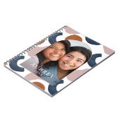 Modern blauw en Roos Abstracte Print Photo Arch Notitieboek (Linkerzijde)