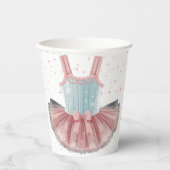 Modern blauw en roze tutu glitter Baby shower Papieren Bekers (Voorkant)
