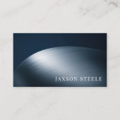Modern blauw en staal visitekaartje (Voorkant)