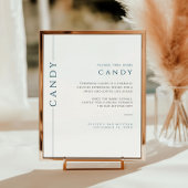 Modern blauw en wit Bar Mitswa Snoep Teken Poster