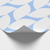 Modern blauw en wit geometrisch inpakpapier (Hoek)