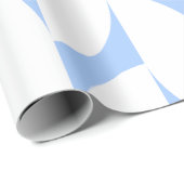 Modern blauw en wit geometrisch inpakpapier (Rol Hoek)