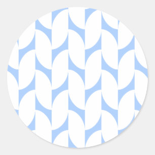 Modern blauw en wit geometrische cirkel Sticker