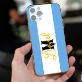 modern blauw en wit streep Aangepaste monogram Case-Mate iPhone Case