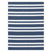 Modern Blauw En Wit Strepenpatroon Tafelkleed (Voorkant)