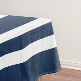 Modern Blauw En Wit Strepenpatroon Tafelkleed