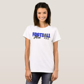 Modern Blauw Football Moeder T-shirt (Voorkant volledig)