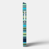 Modern Blauw Geel Groen Strepen Abstract Case-Mate iPhone Case (Achterkant / Links)
