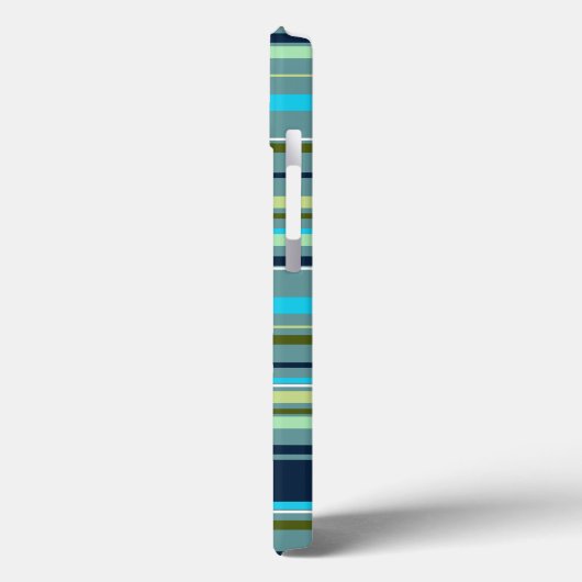 Modern Blauw Geel Groen Strepen Abstract Case-Mate iPhone Case (Achterkant / Links)