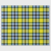 Modern Blauw & Geel Tartan Plaid Patroon Cadeaupapier (Vlak)