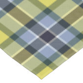 Modern Blauw & Geel Tartan Plaid Patroon Tafelkleed (Gekanteld)