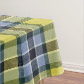 Modern Blauw & Geel Tartan Plaid Patroon Tafelkleed (Voorbeeld)