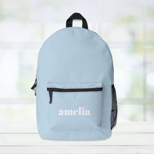 Modern blauw gepersonaliseerd bedrukte rugzak