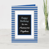 Modern blauw gepersonaliseerd gelukkig verjaardag  kaart (Voorkant)