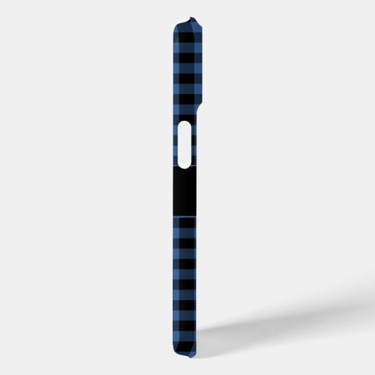 Modern blauw geruite patroon monogram Case-Mate iPhone case (Achterkant / Rechts)