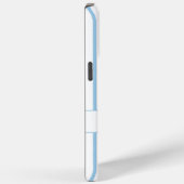 Modern blauw gestreepte gepersonaliseerde naam Chi Case-Mate iPhone Case (Achterkant / Rechts)