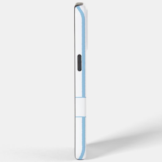 Modern blauw gestreepte gepersonaliseerde naam Chi Case-Mate iPhone Case (Achterkant / Rechts)