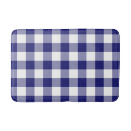 Modern Blauw Gingham Badmat