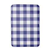 Modern Blauw Gingham Badmat (Voorkant Verticaal)