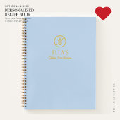 Modern blauw glutenvrij blanco recept boek