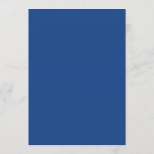 Modern Blauw Golvend Lijst Bruiloft Menu (Achterkant)