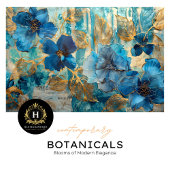 Modern Blauw Goud Bloemmotief voor Meubelen Tissuepapier
